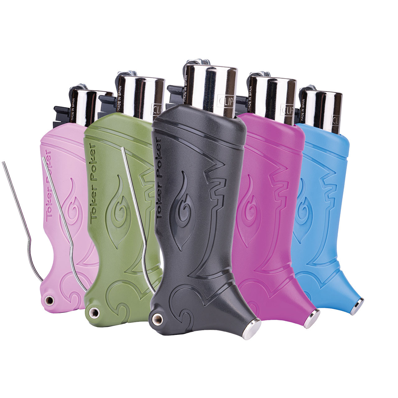 Toker Poker Clipper Lighter Sleeve, Assorted Colors - Waterbeds 'n' Stuff